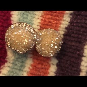 Gorgeous gold dipped gemstone earrings from Anthropologie